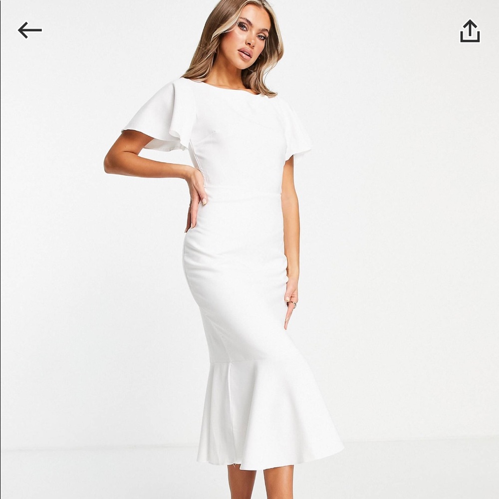 White asos mermaid dress